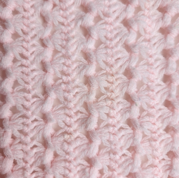 Handknit Pink Baby Blanket - Picture 7 of 7